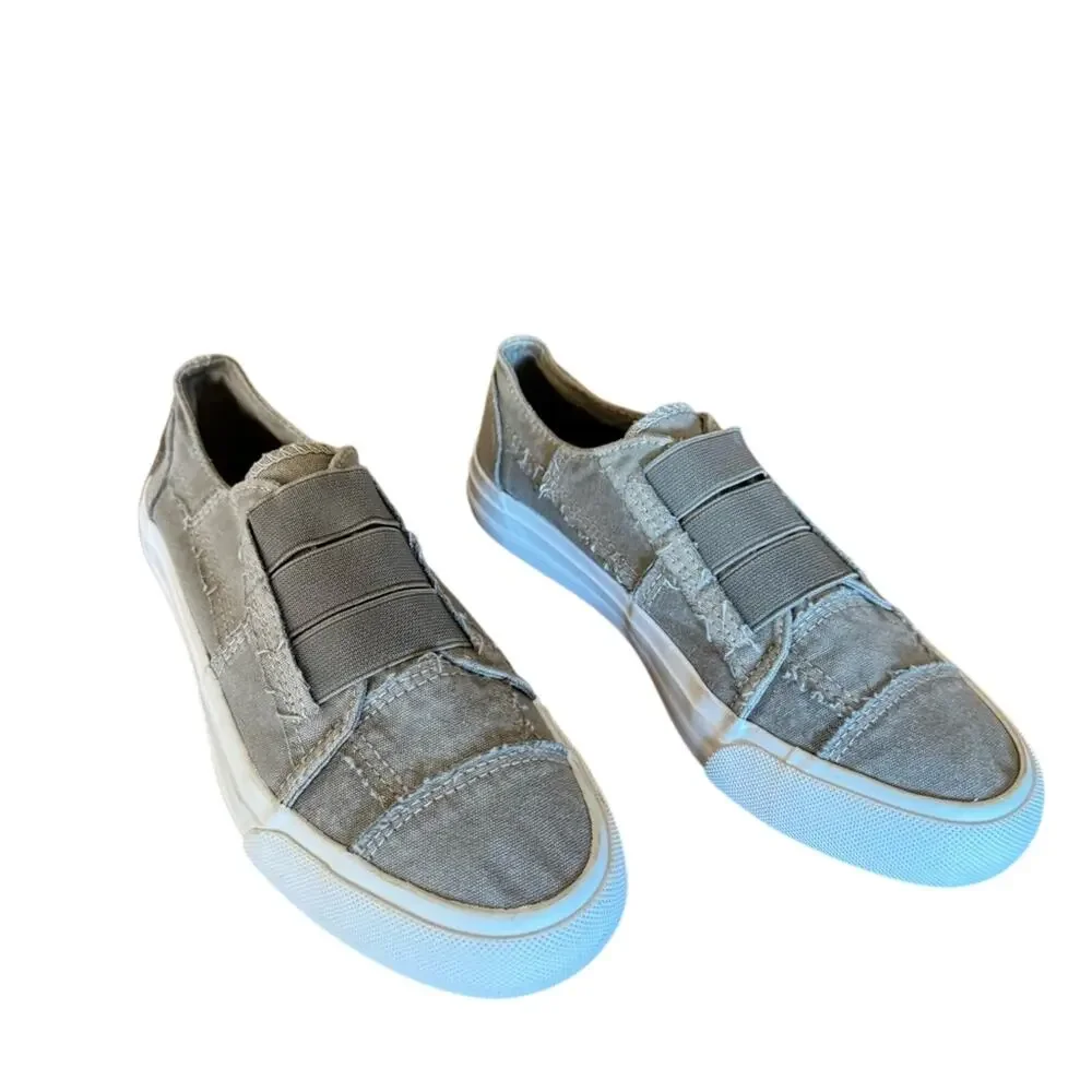 Blowfish Gray Sneakers with Slip-On Design and Padded Collar size 6